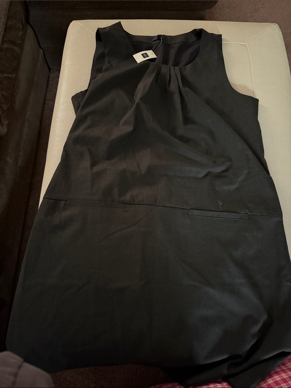 Charcoal Grey Sleeveless Shift Dress